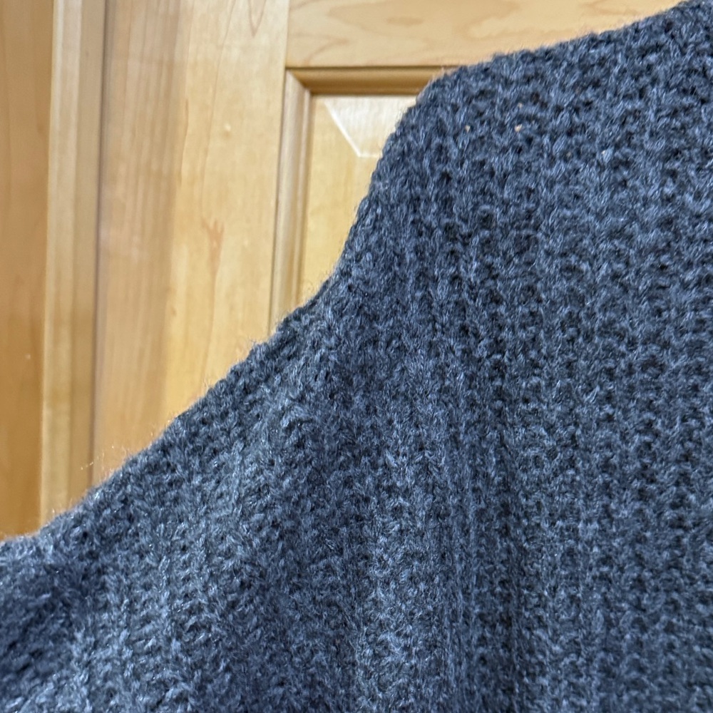 Simple Dark Gray Crew Neck Sweater - Picture 5 of 16